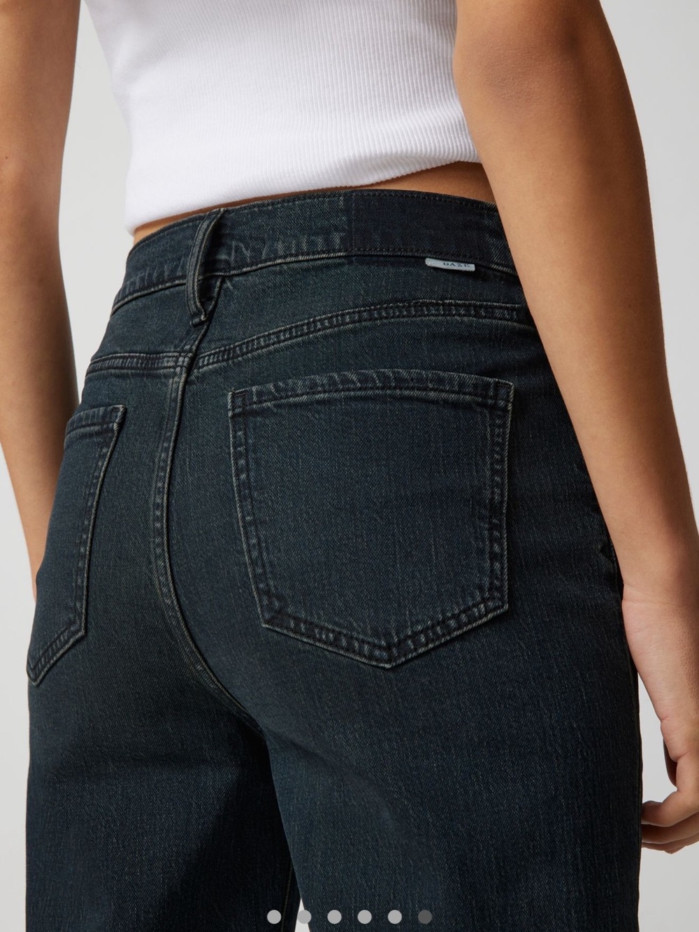 Daze Denim Smarty Pants Straight-Leg Jean Black Wash Size 27
